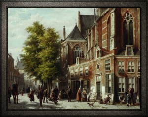 A Bustling Street by Willem Koekkoek Old Masters Reproduction